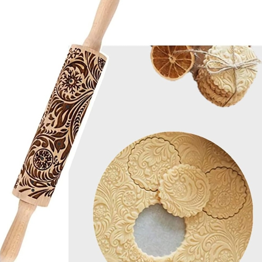 Engraved Wooden Rolling Pin